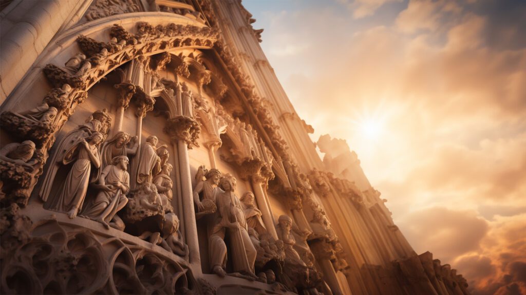 Las catedrales medievales del arte gótico son los bastiones de la cristiandad europea.